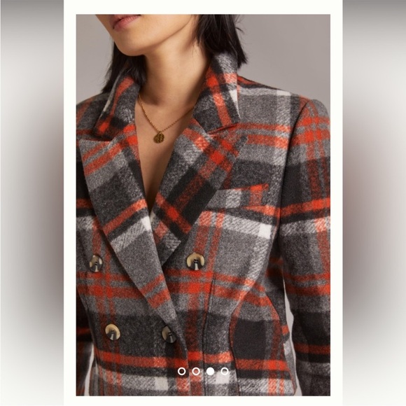 🧡Favorite Daughter Orange and Black Plaid Blazer🧡 - Picture 5 of 11
